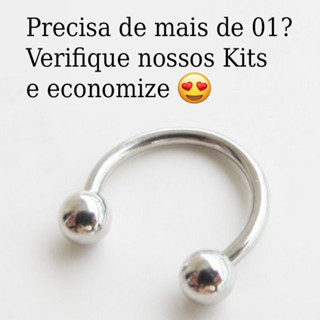 Piercing Ferradura Nostril em Aço Cirúrgico