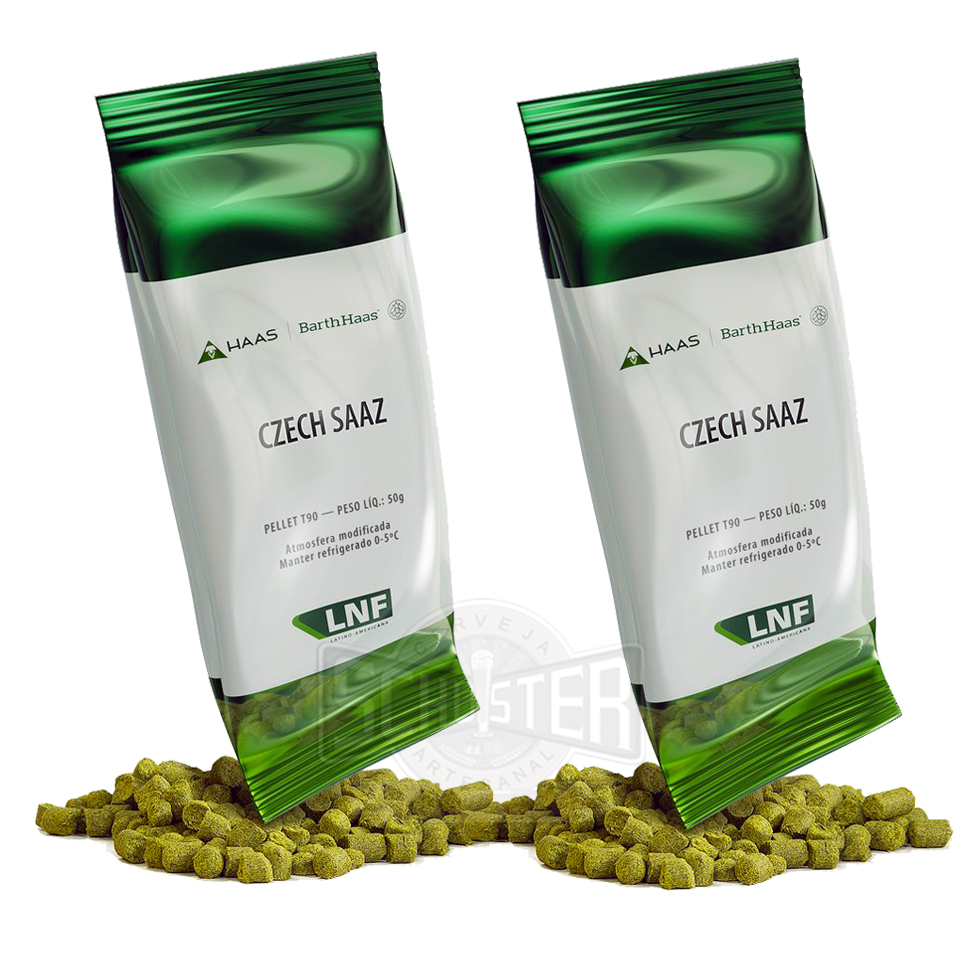 100g Lúpulo Saaz em Pellet Safra 2025 - 2x Pct 50g - Atmosfera Modificada