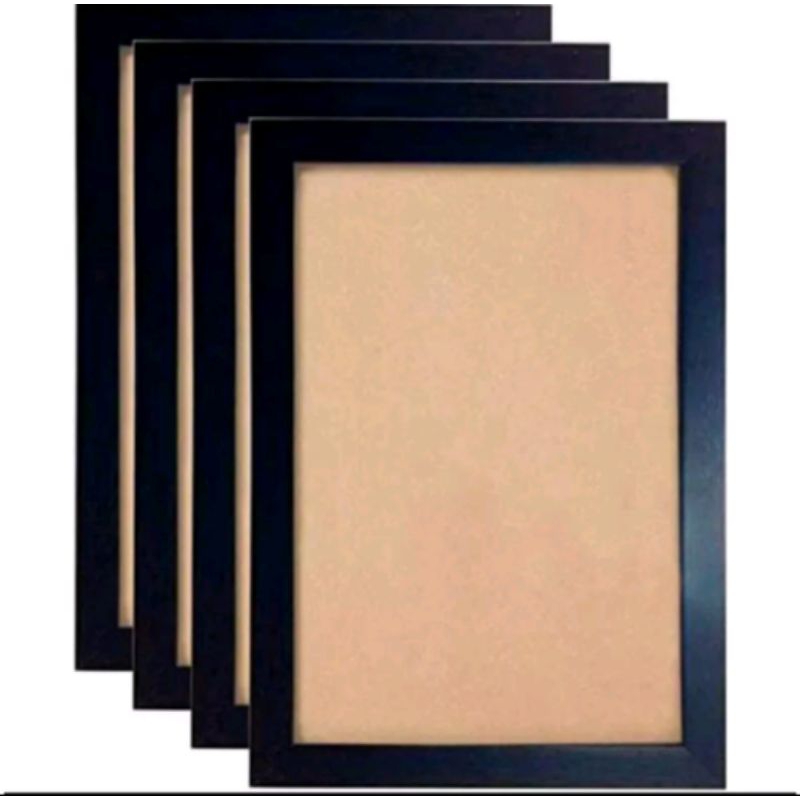 1 moldura A4 30x21 (PRETA) com acetato em Oferta na Shopee