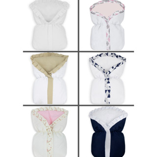 Saco de Dormir Bebê com ZÍPER e ELÁSTICO para o Frio Inverno em Tecido 100% Algodão Estampado Liso
