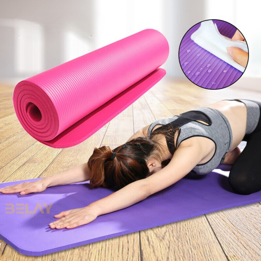 Colchonete Tapete Yoga Ginástica Pilates Ioga PVC Texturizado Antiderrapante Confortável Fitness Treinar Malhar Academia