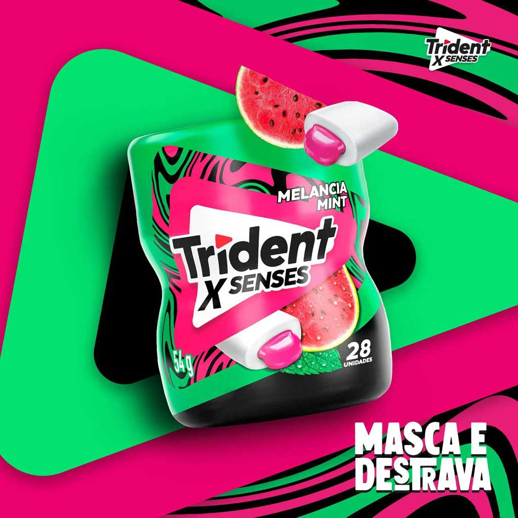 Goma de Mascar Trident Chiclete X-Senses Sabores Unidade - Adams