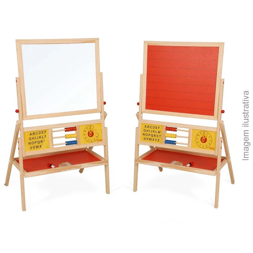 Quadro Educativo Infantil Lousa para Giz e Caneta