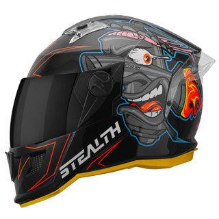 Capacete Para Moto Fechado Pro Tork Lançamento Stealth Carburetor Brilhante com Viseira Fumê Masculino Feminino