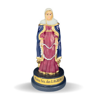 IMAGEM NOSSA SENHORA DA LÁGRIMA  7,5X3,5 CM EM RESINA REF 70083 em Oferta na Shopee