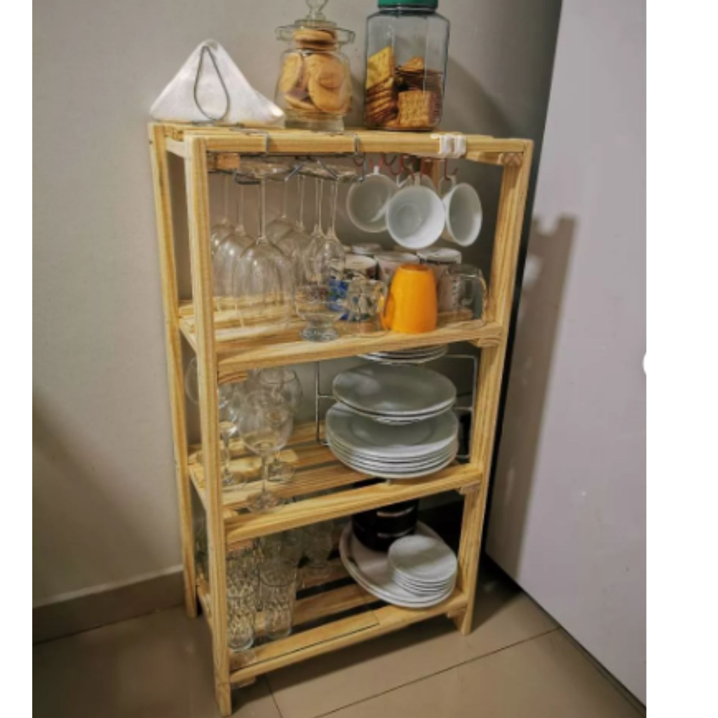 Móvel Rack Organizador Cozinha Aparador Estante Para Livros 1 Metro 4 Prateleiras