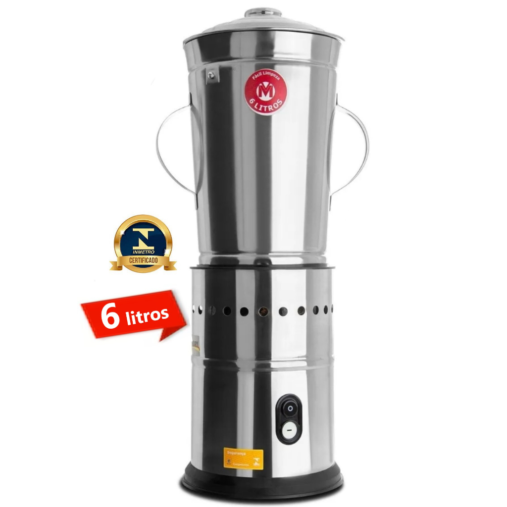 Liquidificador Baixa Rotação Triturador Industrial c/ Copo 6 Litros Com Inmetro Inox Vithory