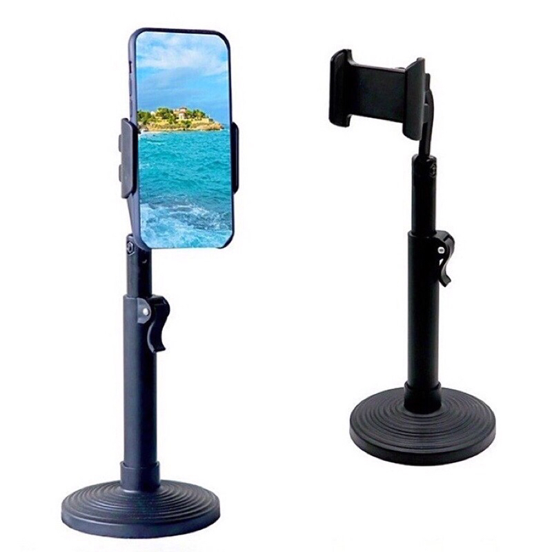 Suporte pedestal para Celular de Mesa articulável 360°graus ajustável base metal CXP-888