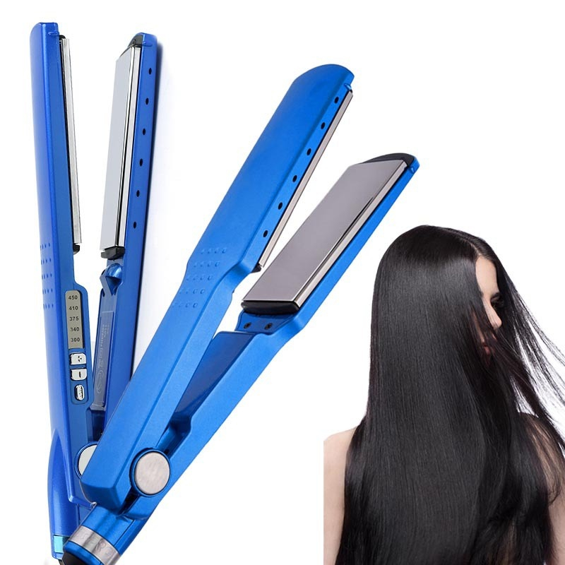Prancha Chapinha de Cabelo Alisadora Profissional 450F Bivolt Nano Titanium Íon Controle de Temperatura Iônica