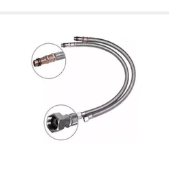 Mangueira Flexível Femea x Macho 60 cm inox para torneiras monocomando