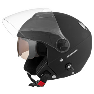 Capacete Moto Aberto Adulto Masculino e Feminino New Atomic Solid Fosco Pro Tork Viseira Cristal