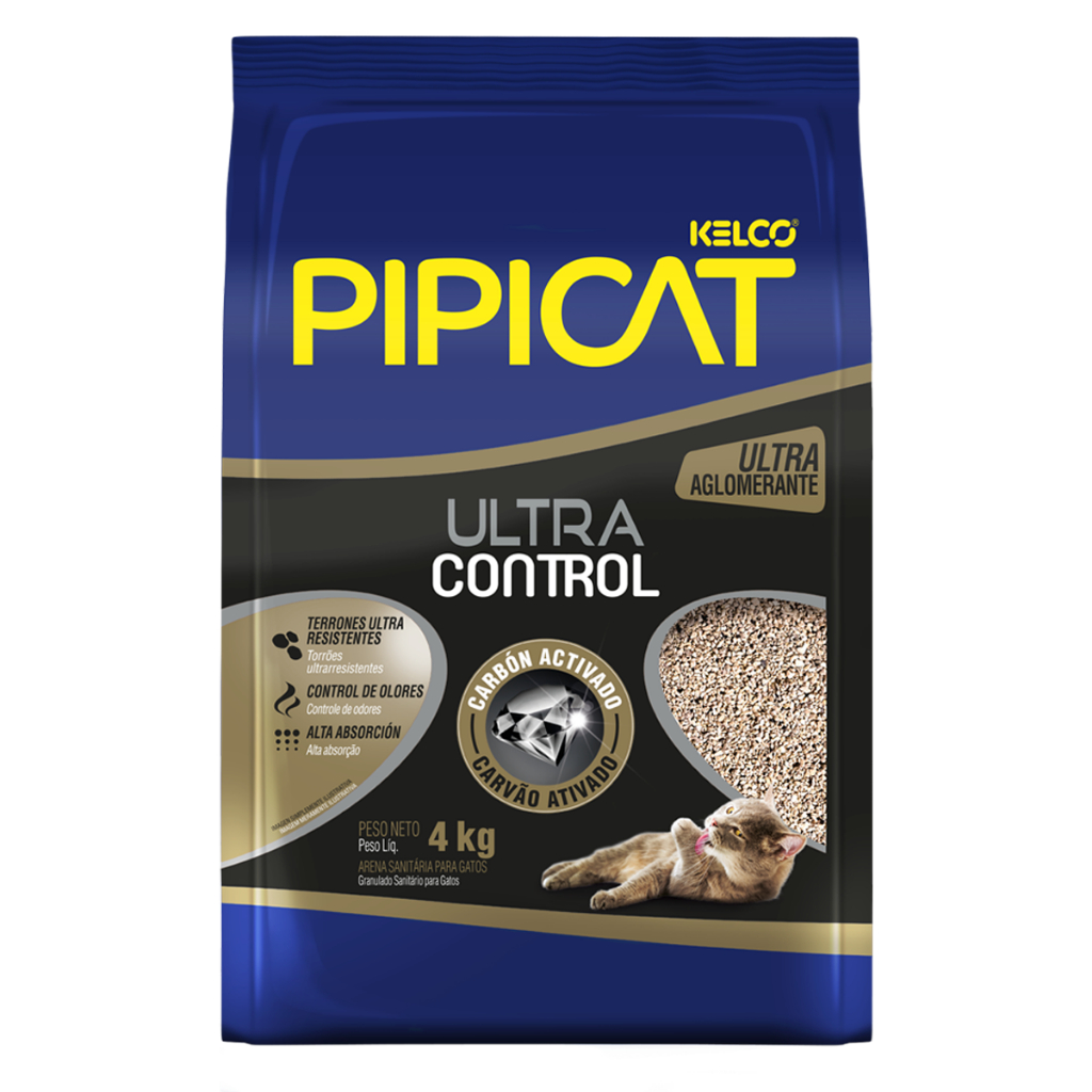 Areia Higiênica Pipicat Ultra Control 4kg