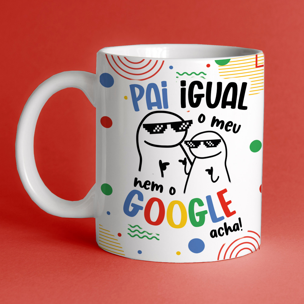 Caneca Personalizada Flork Presente Dia dos Pais Copos Xicaras de Porcelana Pai