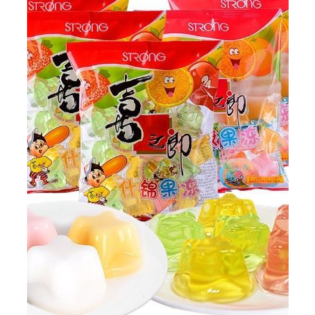 Pacote Mini Gelatina Chinesa Sabores Frutas ou Iogurte - Xi Zhi Lang China