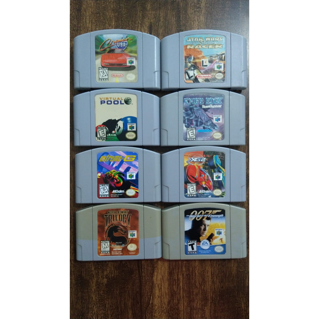 Jogos de Nintendo 64 Originais - Cartucho Fita N64 - Mario / Zelda / 007 / Smash Bros / Cruisn USA / Mortal Kombat