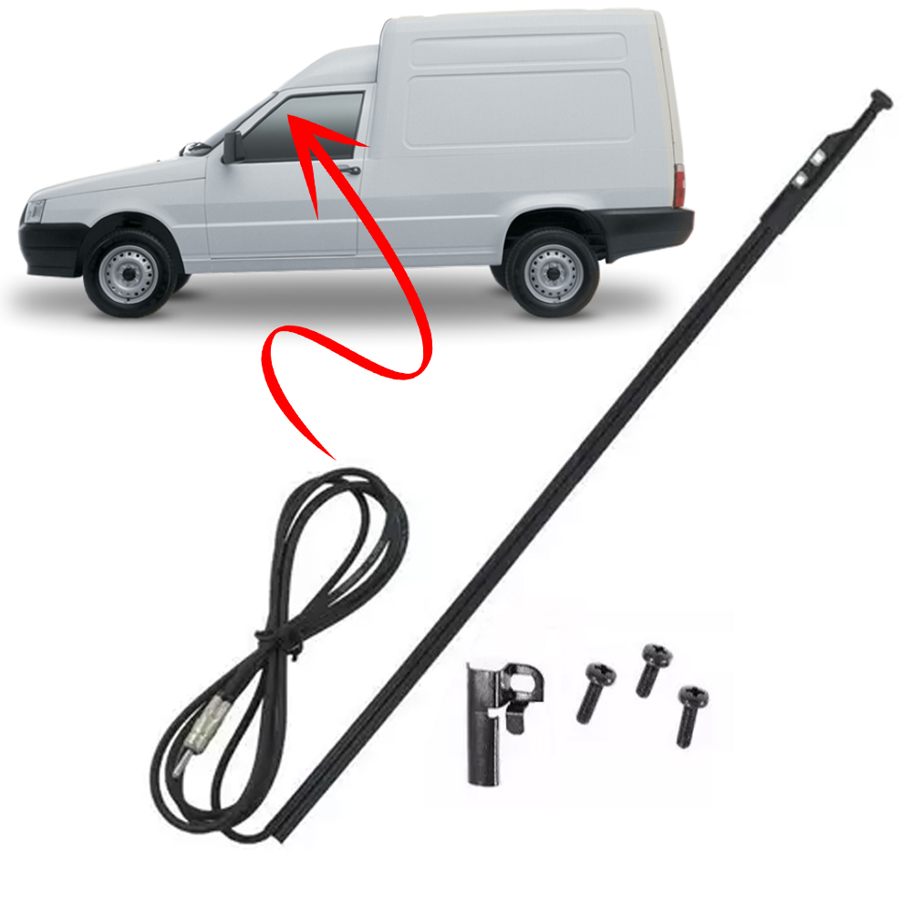 Antena Automotiva De Coluna Fiat Uno Elba Fiorino Premio