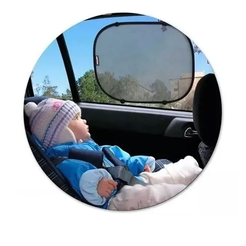 Kit Protetor Solar pára-sol Tapa Sol Dobrável Carro Vidro Lateral 2x
