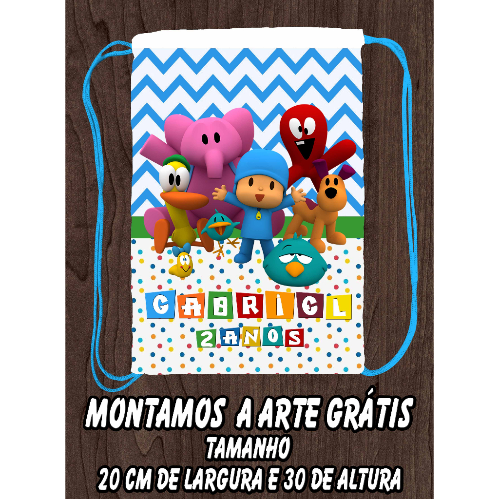 Mochilinha Personalizada para Festa Infantil – Tecido Tactel Qualquer Tema