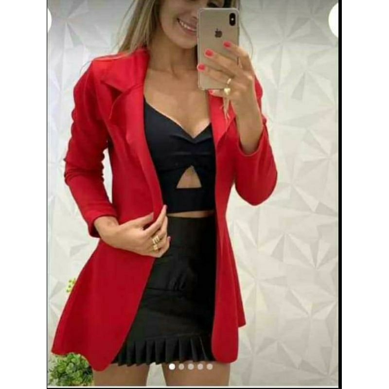 casaco bleizer feminino LONGO máx p m g gg sobretudo