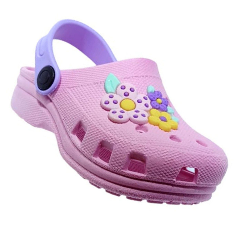 Babuche Infantil Menina Flor Anatomico Leve Macio Sandalia Chinelo Cro calcfacil Papete Para Piscina Praia Disney