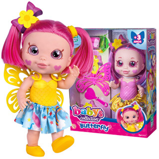 Boneca Baby Butterfly Alive Com Asa E Cabelos Coloridos - Super Toys