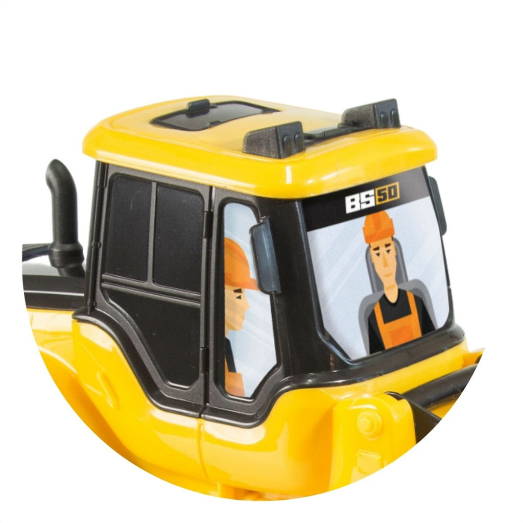 Detalhes do Brinquedo Trator Amarelo Divertido Para Meninos Bs Toys