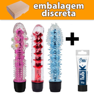 Kit Vibrador com capa removível em silicone + gel intimo 18g