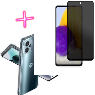 Kit Capa Anti Impacto + Película Privacidade p/ Moto G23