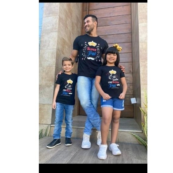Dias dos Pais camisas tal pai tal filho/ Camiseta básica pai e filho/ Camisa dias dos pais kit com duas camisas
