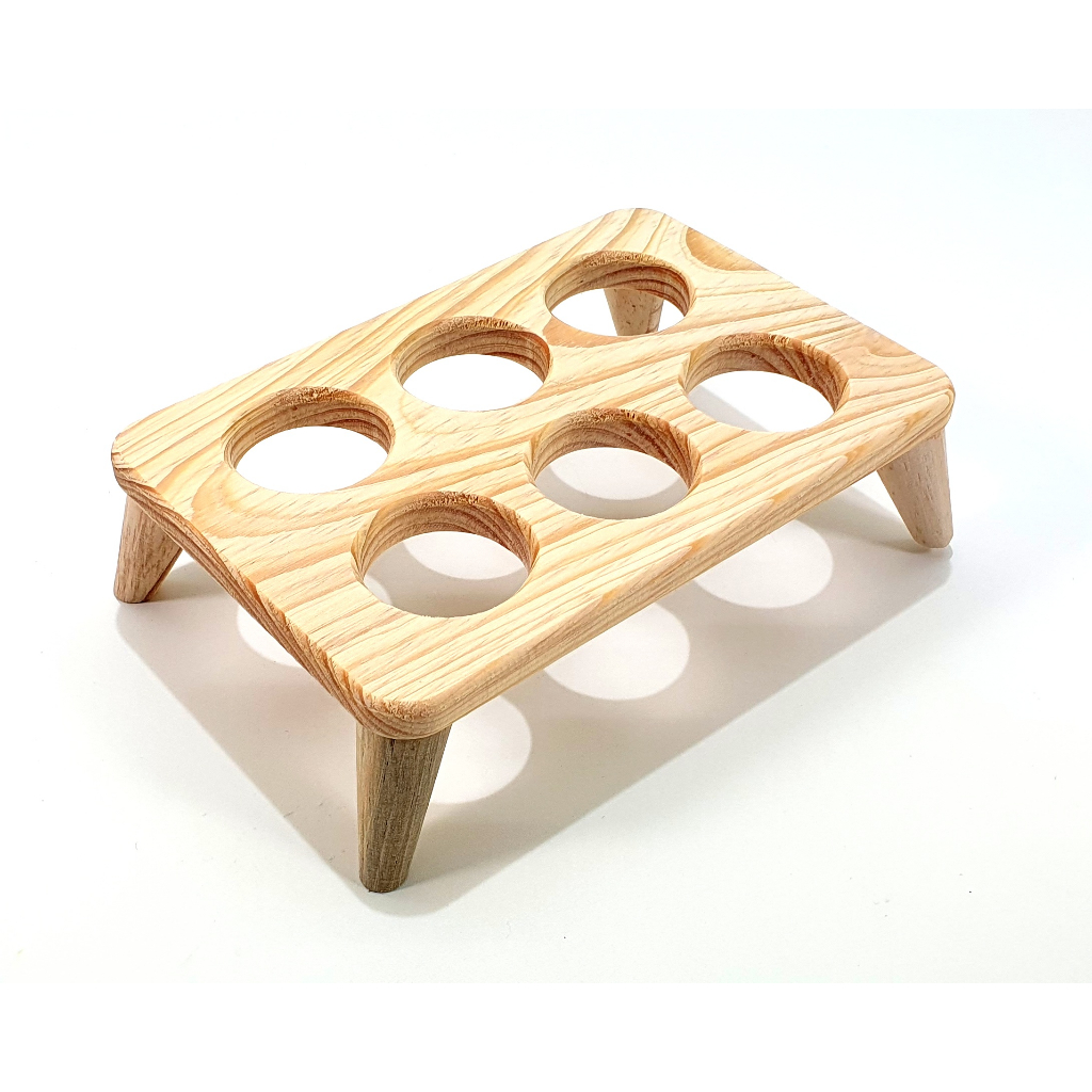 Porta Ovos 6 Unidades Madeira Pinus Praticidade E Decoração