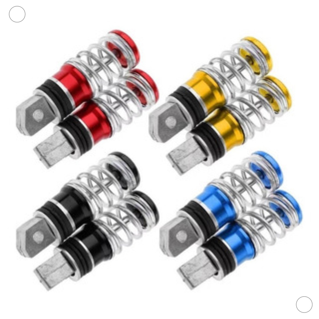 Pedaleira Esportiva Modelo Mola Universal Para Motos Esportivo Cromado Alumínio Colorida Azul Dourado Prata Preto Vermel em Oferta na Shopee