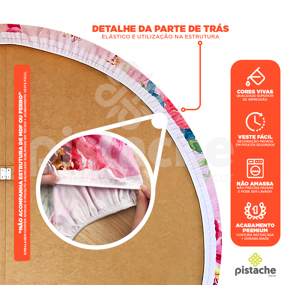 Painel Redondo Esportes em tecido 1,50m com Elástico para Festas