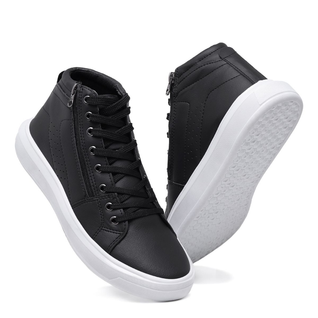Bota Casual Masculina  Botinha Estilosa Solado Super Macio e Antiderrapante Tênis Dia a Dia Formal