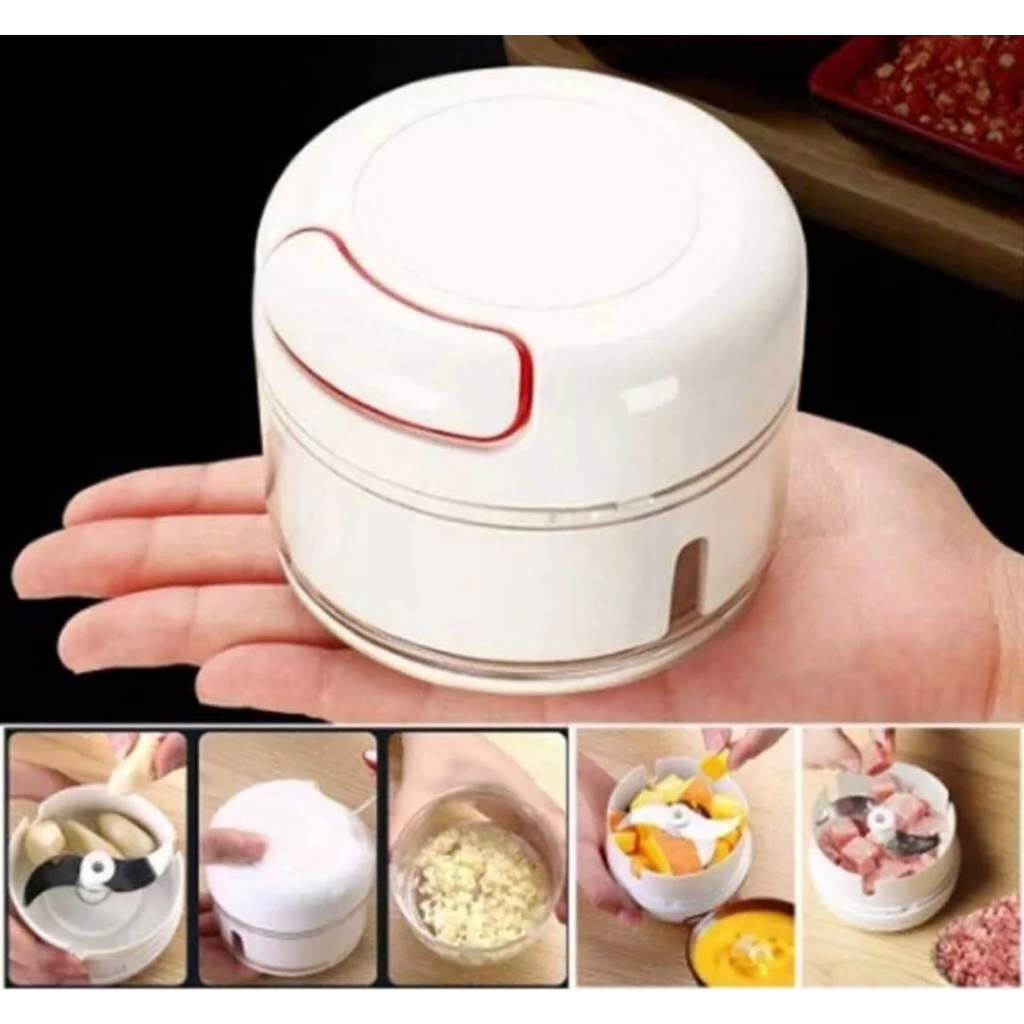 Mini Triturador Processador Manual de Alimentos Alho Cebola 170ml