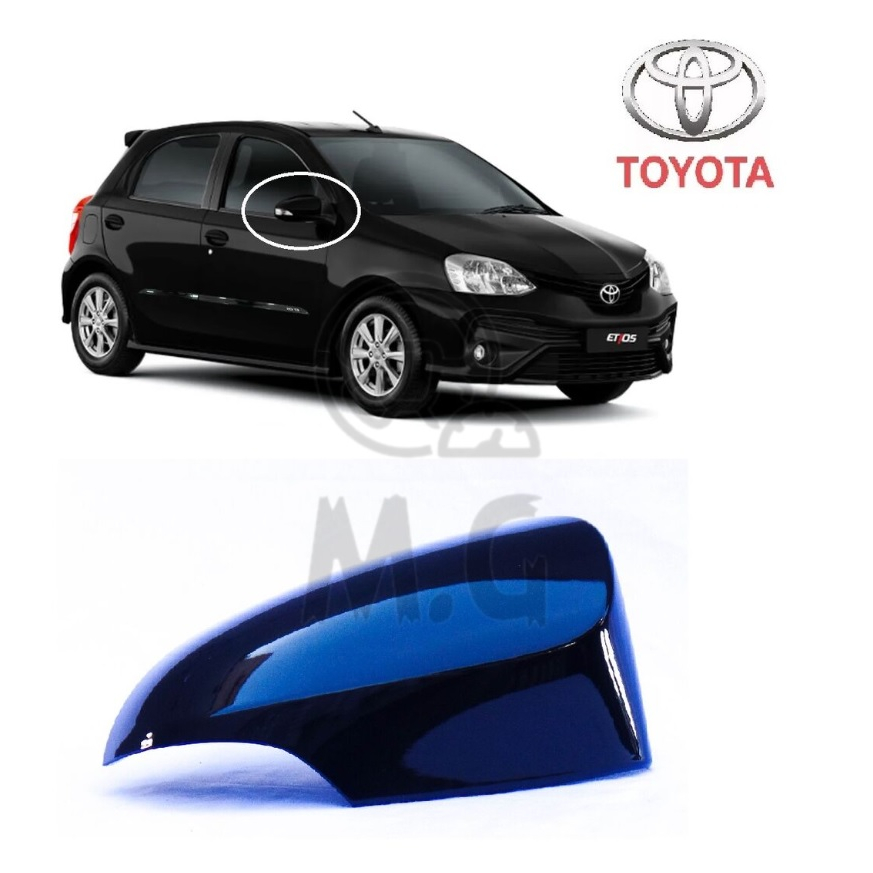 Capa Retrovisor P/ Pisca Original Etios Preto Lado Direito