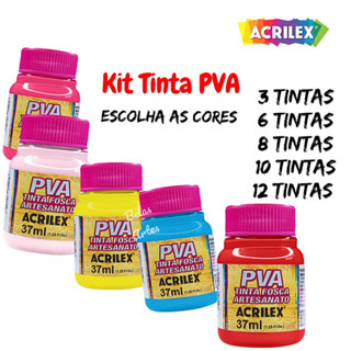 Kit Tinta PVA 37ml - Acrilex PEDIR AS CORES NO CHAT