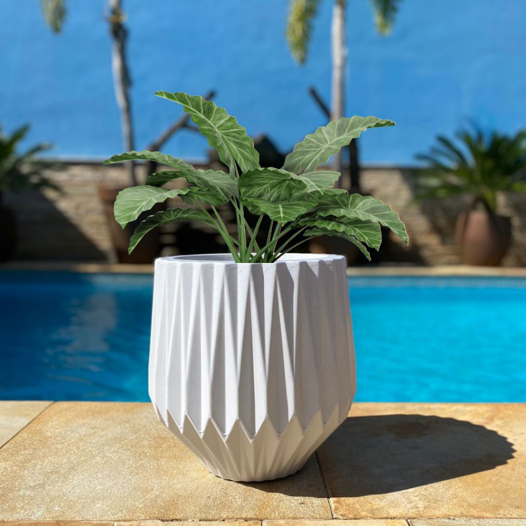 Vasos Para Plantas Modelo Origami de Polietileno Jardim Casa Sala Luxo M