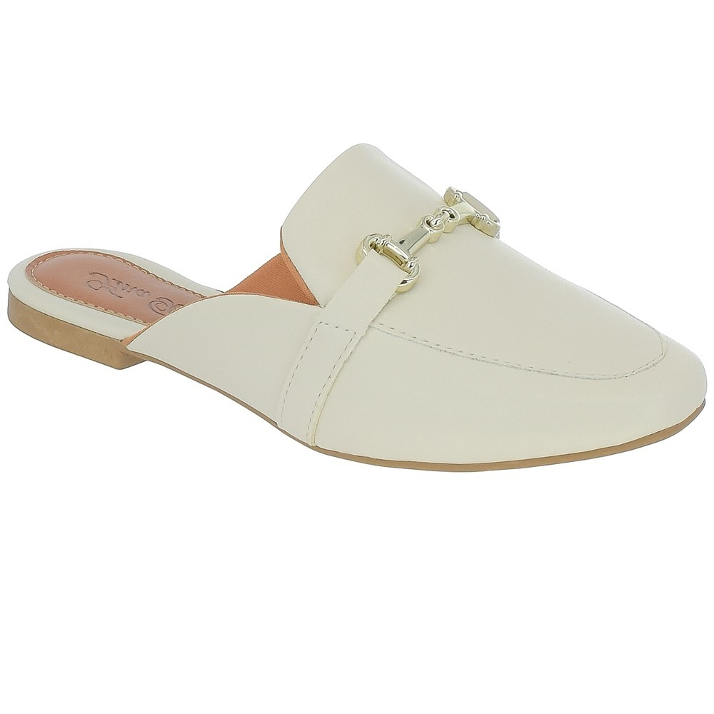 Sapatilha Mule Bico Quadrado Sandália Sapato feminino Mocassim Rasteira Casual 132 Ana Brito