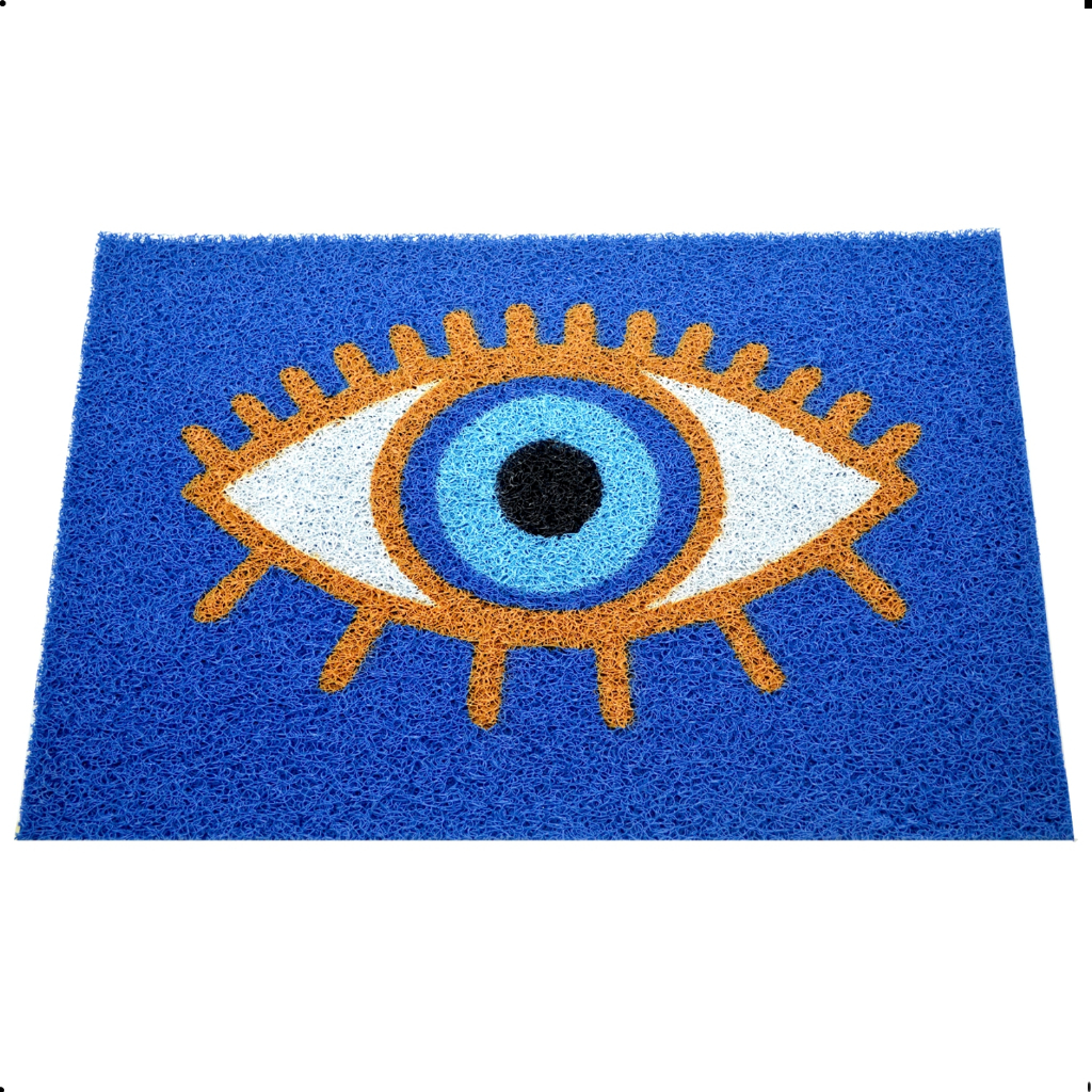 Tapete Capacho 60x40 Olho Grego Decorativo Home Lar porta apartamento casa boas energias