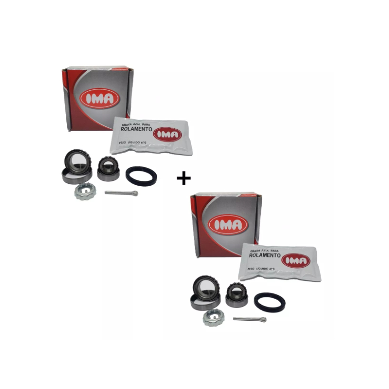 KIT DE ROLAMENTO DE RODA TRASEIRO  2 ROLAMENTOS / 1 RETENTOR / 1 CUPILHA / 1 GRAXA / 1 TRAVA ARANHA APLICAÇÃO VW