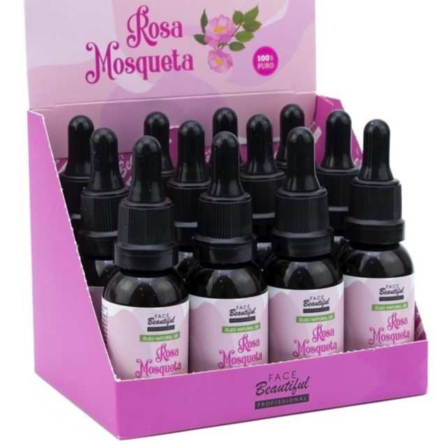 Box de Óleo Natural de Rosa Mosqueta Conta Gota 30 ml Com 12 un em Oferta na Shopee