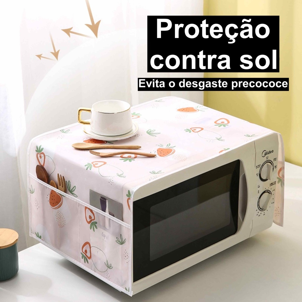 Capa Protetora para Microondas 85X35cm Contra Poeira Gordura