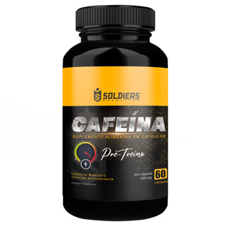 Cafeína 60 Caps - 200mg - Termogênico - 100% Pura - Soldiers Nutrition