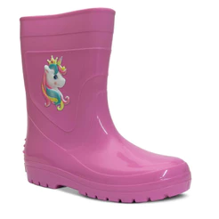 Galocha Infantil Menina Bota para Chuva Impermeável Unicórnio 09.17
