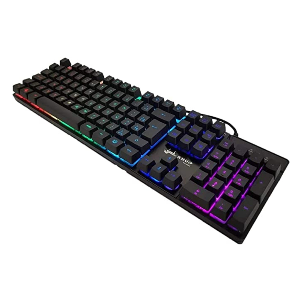 Teclado Usb Semi MecânicoGamer Knup Computador  Com Iluminação Led