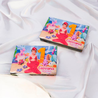 40 Imã de Geladeira Personalizado para Lembrancinha de Aniversário Arte Grátis 8,5x5,5cm
