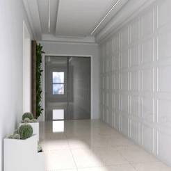 Adesivo de parede 3D 1 UNIDADE Papel de parede Branco Antimofo Decoração de Casa
