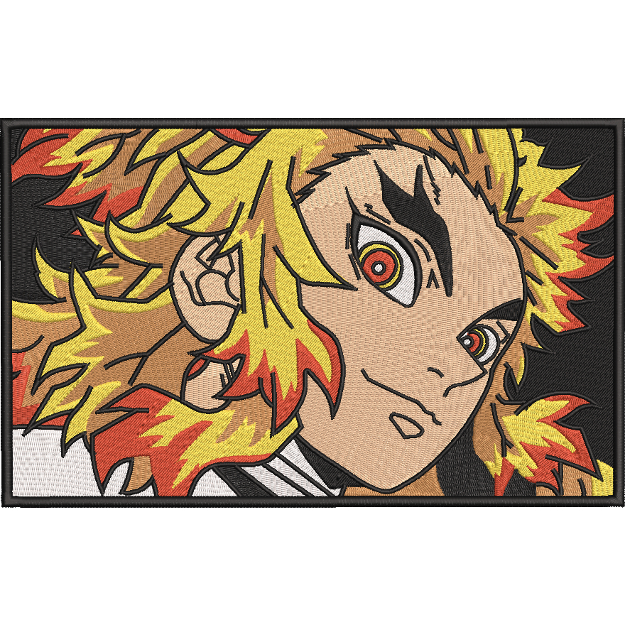 patch bordado termocolante rengoku demon slayer termocolante grande