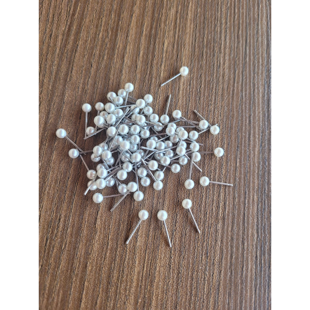 100 Base Brinco Perola 6mm Branco + 100 tarrachas silicone(Para 50 pares de brincos) em Oferta na Shopee