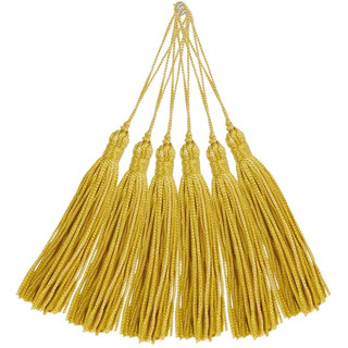 Pingente De Seda Tassel - Franja - Dourado - Com 20 Unidades - BRX